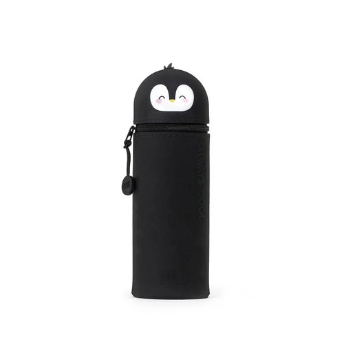 2-in-1-Federmäppchen aus Silikon Pinguin