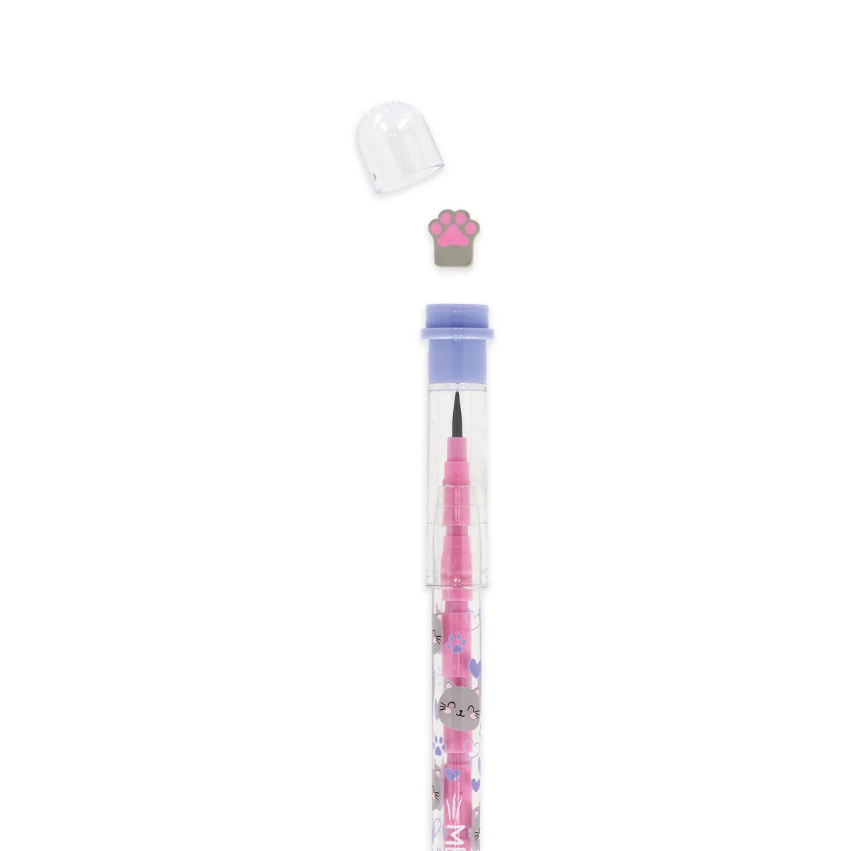 Stapelbarer Bleistift mit Radiergummi Kitty