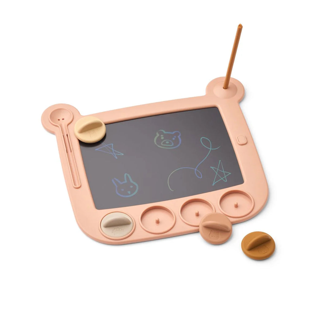 Venzora LCD-Zeichenbrett mit Stempeln pale tuscany