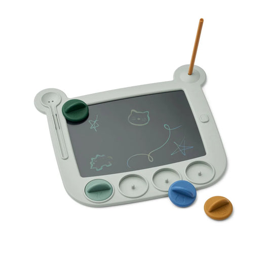 Venzora LCD-Zeichenbrett mit Stempeln dove blue