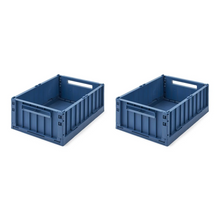 Laden Sie das Bild in den Galerie-Viewer, Weston 2er Set Aufbewahrungsbox Medium Indigo Blue