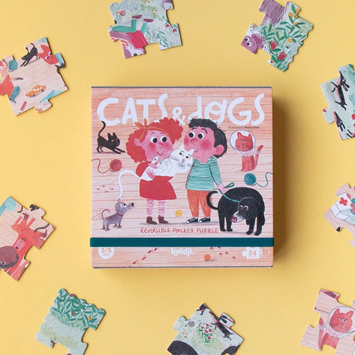 Cats & Dogs 24-teiliges Pocket Puzzle