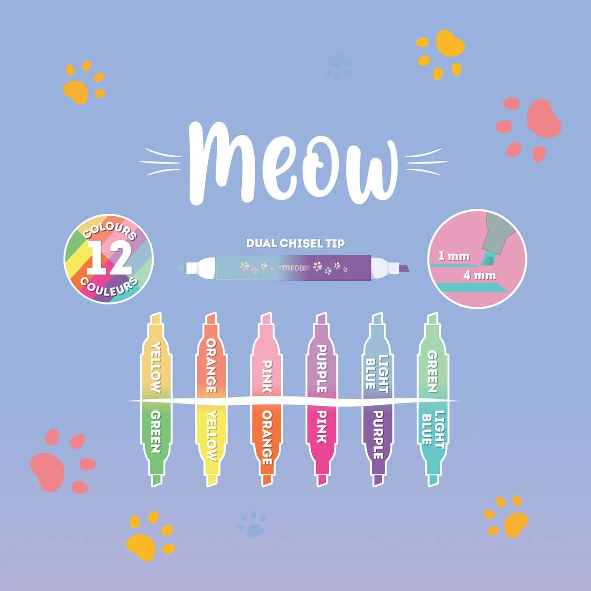 Textmarker mit Doppelspitze Meow