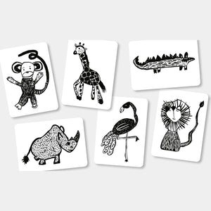 Flashcards Kontrastkarten "Safari Tiere"