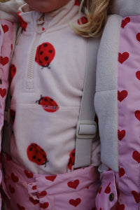 Tavi Fleece Zipper Top Ladybug