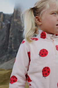 Tavi Fleece Zipper Top Ladybug