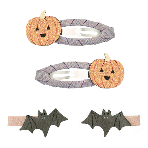 Pumpkin & Bat Halloween Haarspangen