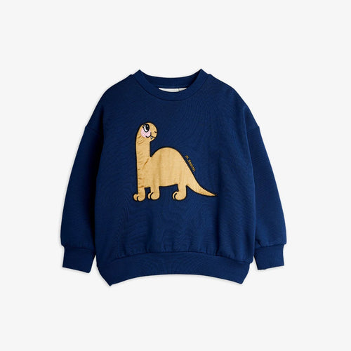 Dino Applikation Sweatshirt Blau