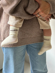 MINI College Wollsocken taupe