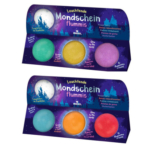 Leuchtende Mondscheinflummis 3er Set