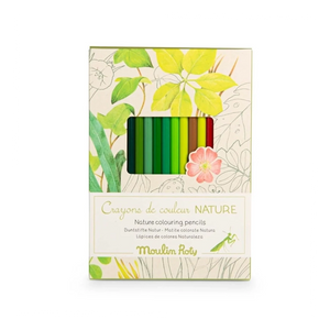 12 Buntstifte + 3 Ausmalbilder Natur