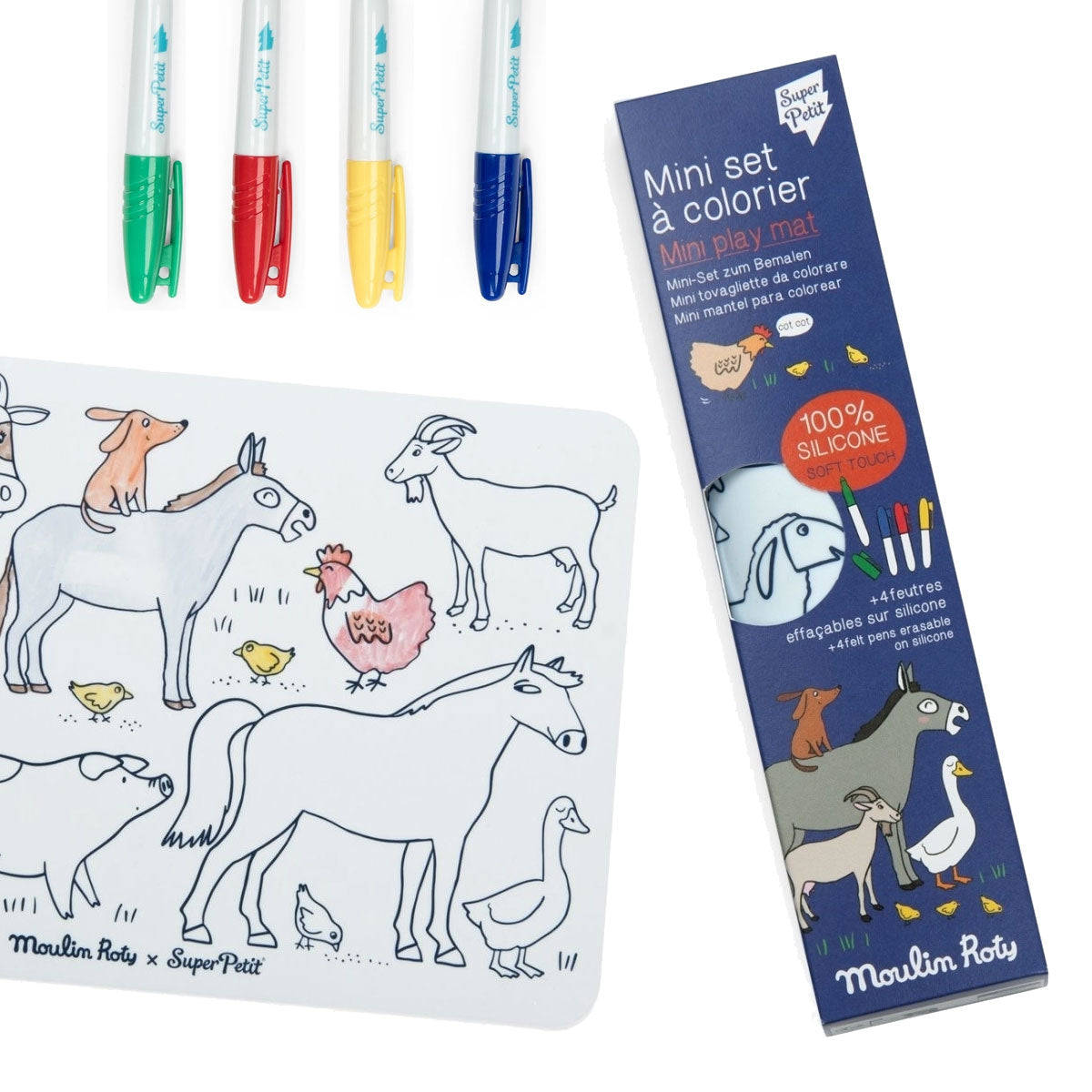 Mini Ausmalmatte Tiere