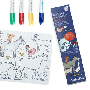 Mini Ausmalmatte Tiere