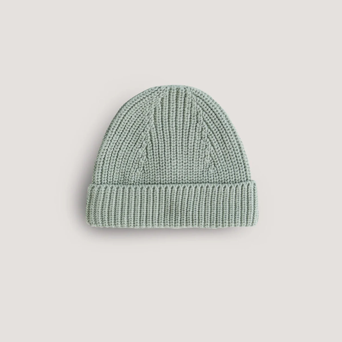 Chunky Knit Baby Beanie Light Mint
