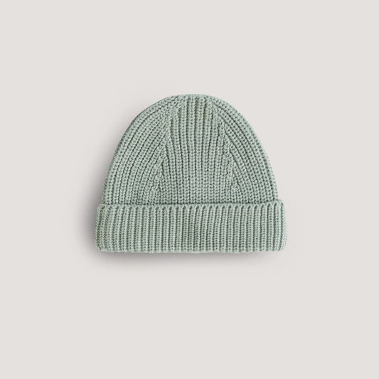 Chunky Knit Baby Beanie Light Mint