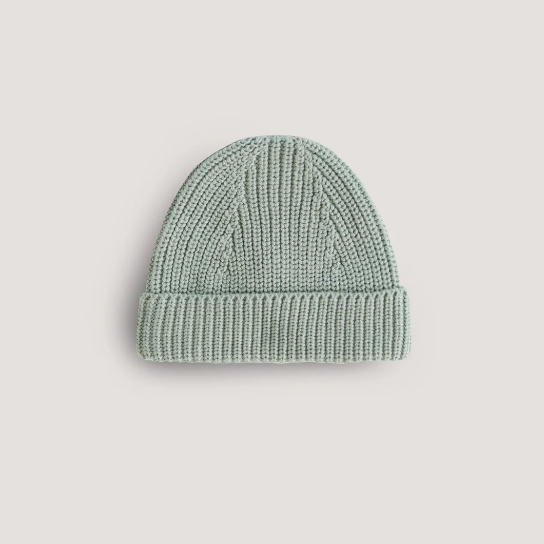 Chunky Knit Baby Beanie Light Mint