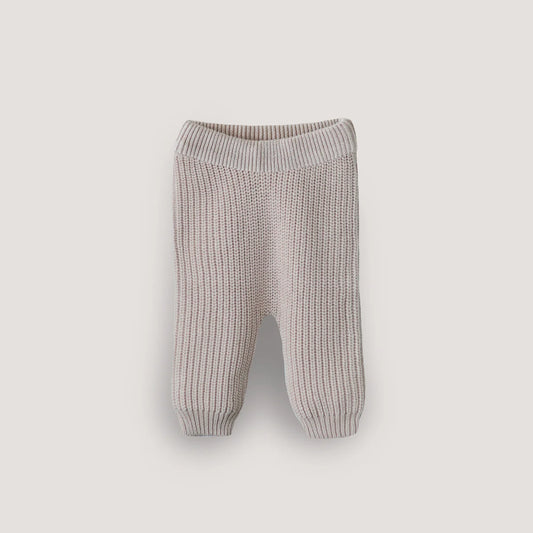 Chunky Knit Baby Hose Beige