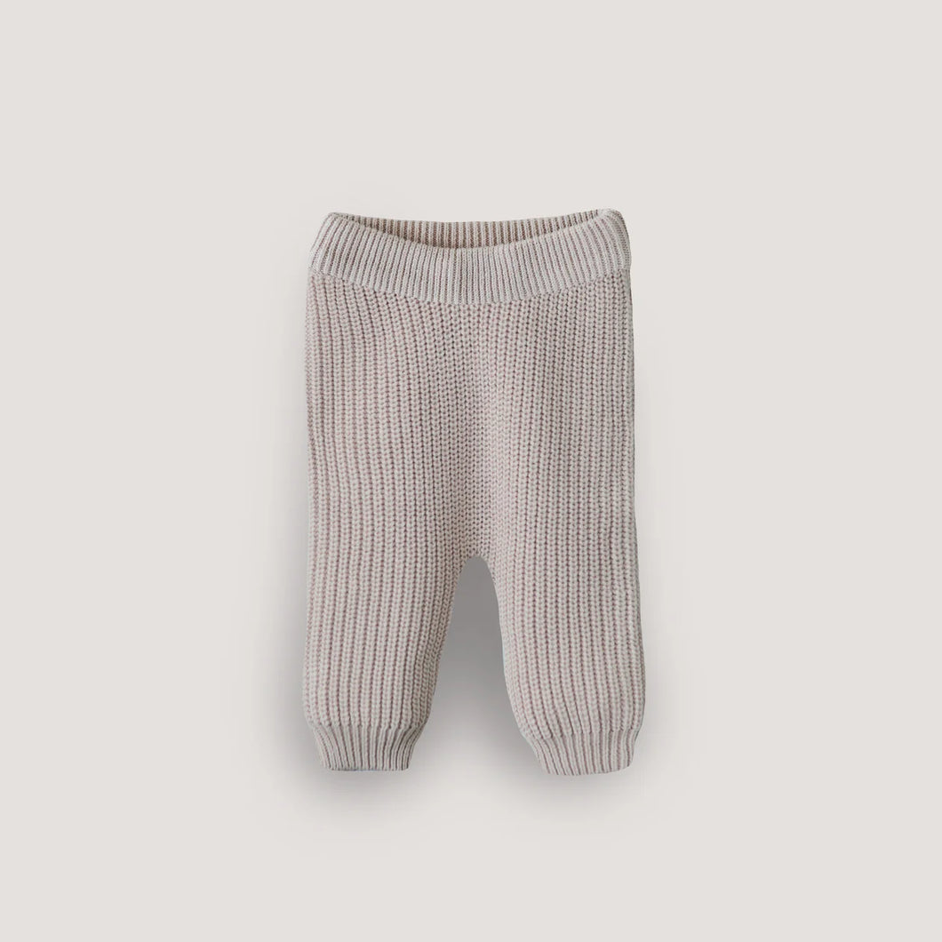 Chunky Knit Baby Hose Beige