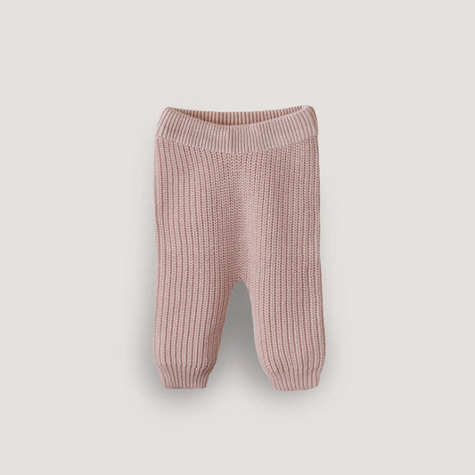 Chunky Knit Baby Hose Blush