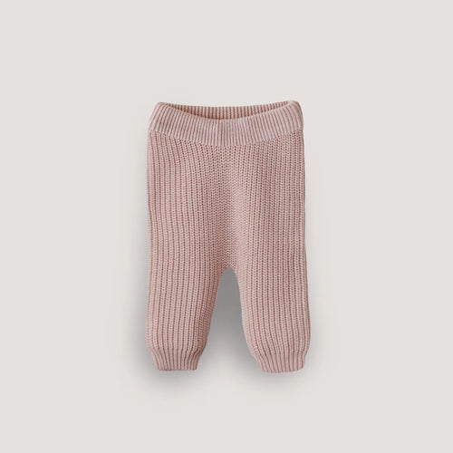 Chunky Knit Baby Hose Blush