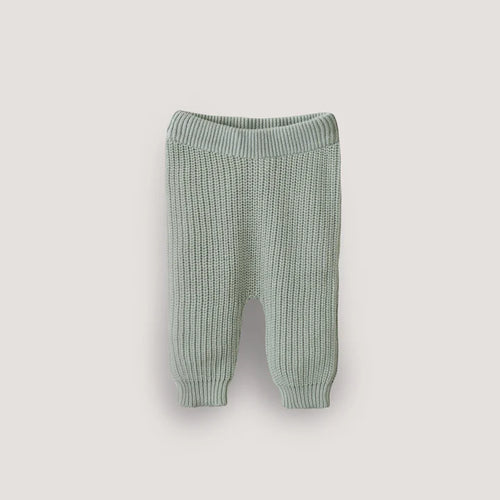 Chunky Knit Baby Hose Light Mint