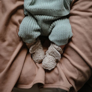 Chunky Knit Baby Hose Light Mint