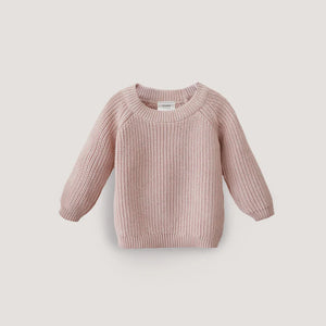 Chunky Knit Baby Sweater Blush