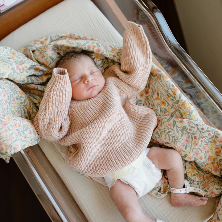 Chunky Knit Baby Sweater Blush