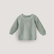 Laden Sie das Bild in den Galerie-Viewer, Chunky Knit Baby Sweater Light Mint