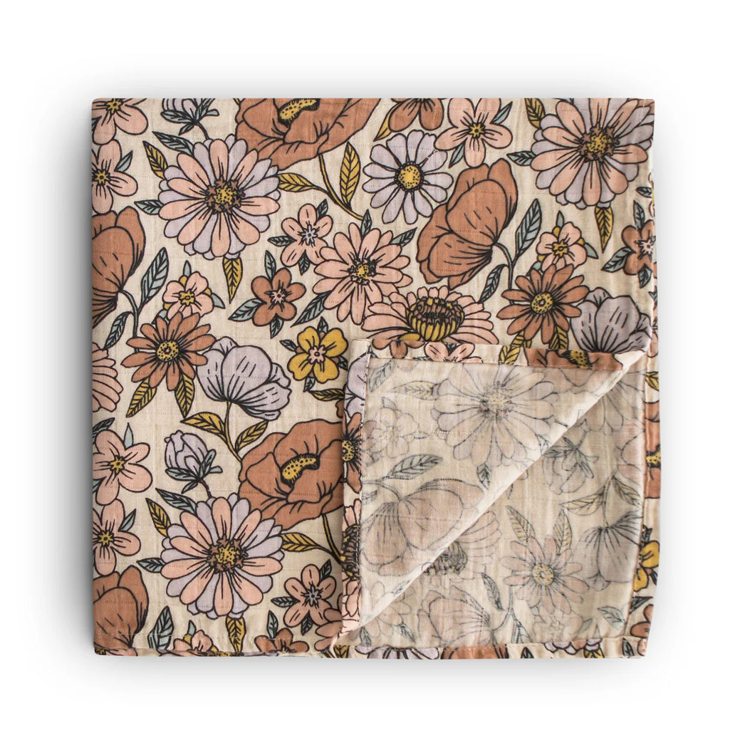 Swaddle Retro Flowers