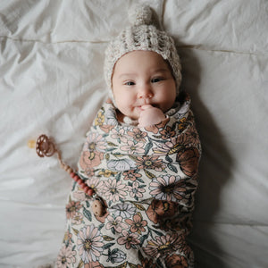 Swaddle Retro Flowers