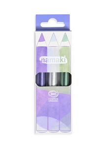Jumbo Kinderschminkstifte Glitzer Violett-Silber-Grün