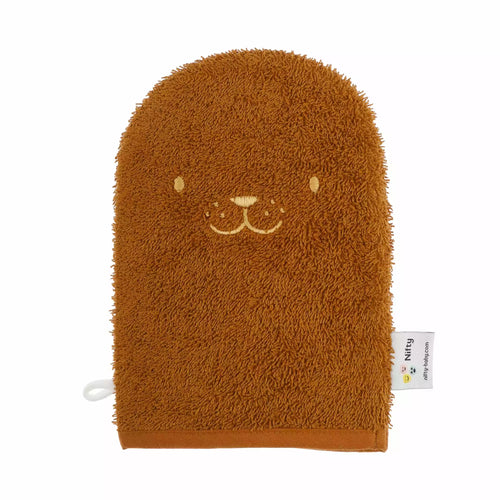 Waschlappen Seehund caramel