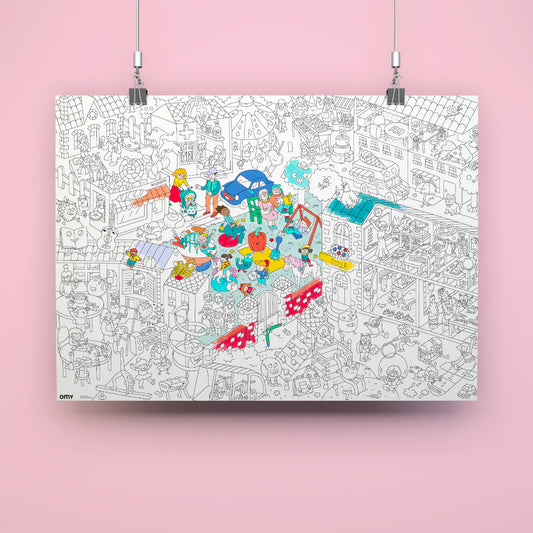 Großes Ausmalposter Kids Life