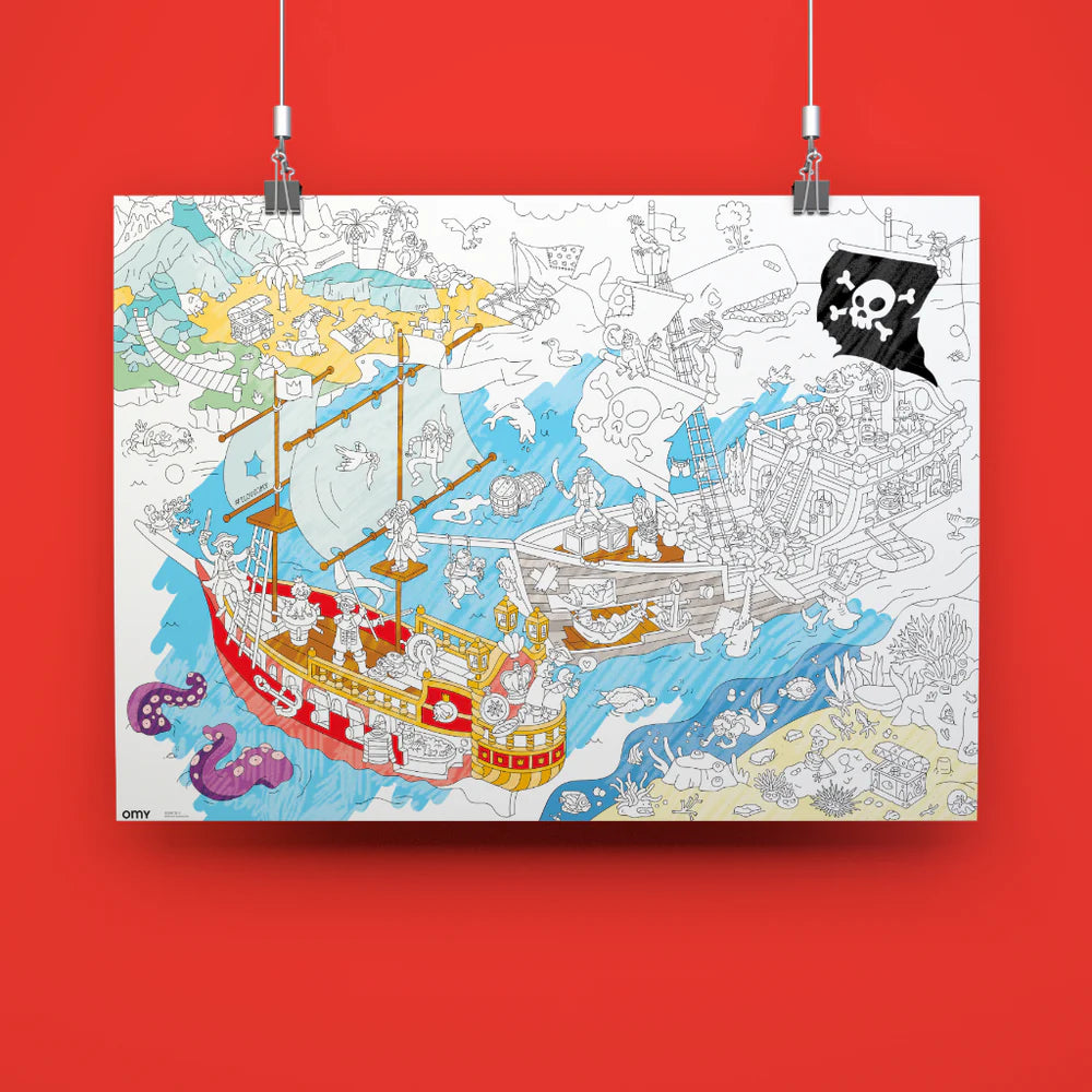 Großes Ausmalposter Piraten
