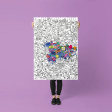 Laden Sie das Bild in den Galerie-Viewer, Großes Ausmalposter Kitty