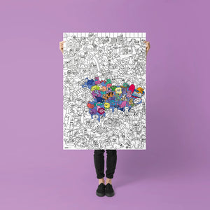 Großes Ausmalposter Kitty