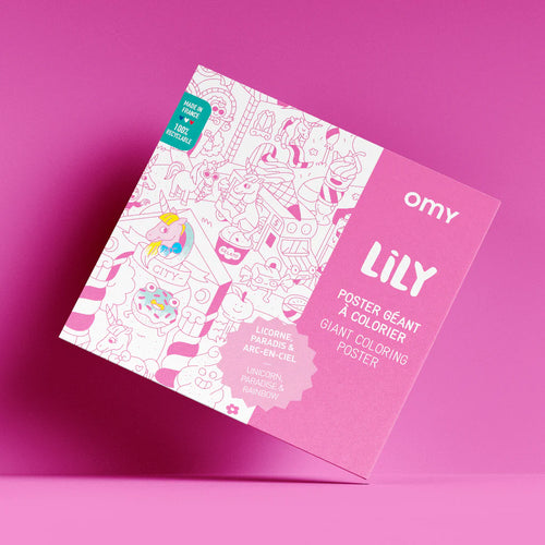 Großes Ausmalposter Einhorn Lily
