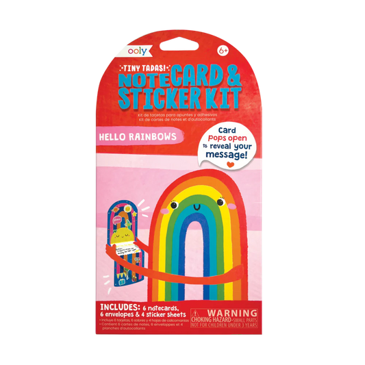 Tiny Tada! Kartenset mit Stickern "Regenbogen"