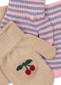 Filla Fäustlinge Cherry/Stripe