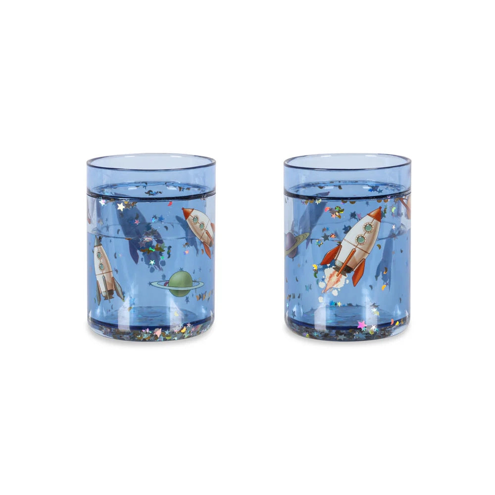 Glitter Becher 2er Set Outer Space