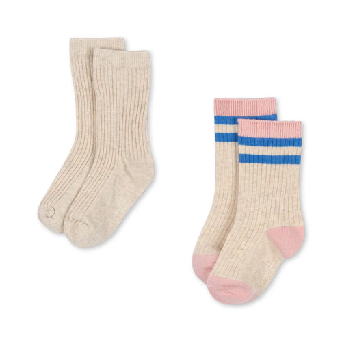 2 Pack Rib Socken Lolly Stripe