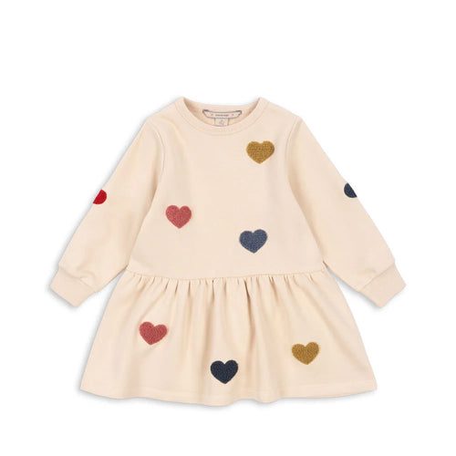 Lou Sweatkleid Multi Hearts