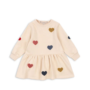 Lou Sweatkleid Multi Hearts