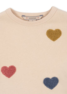 Lou Sweatkleid Multi Hearts