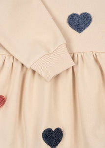 Lou Sweatkleid Multi Hearts