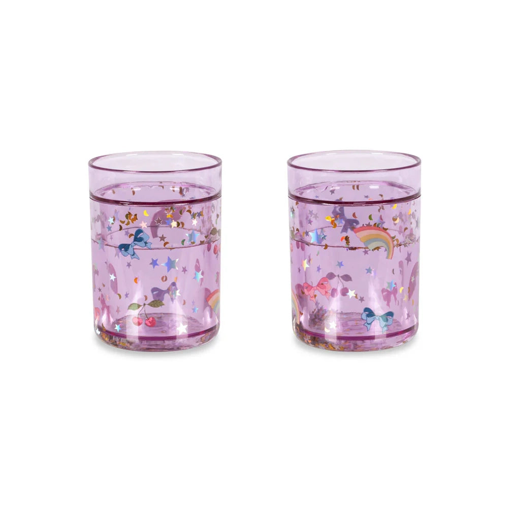Glitter Becher 2er Set Rainbow Twinkle