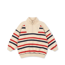 Laden Sie das Bild in den Galerie-Viewer, Lou Half Zip Sweater tangerine stripe