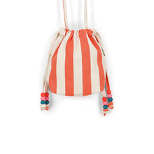 Laden Sie das Bild in den Galerie-Viewer, Mini Billie Umhängetasche "Stripes Greige / Tomato"