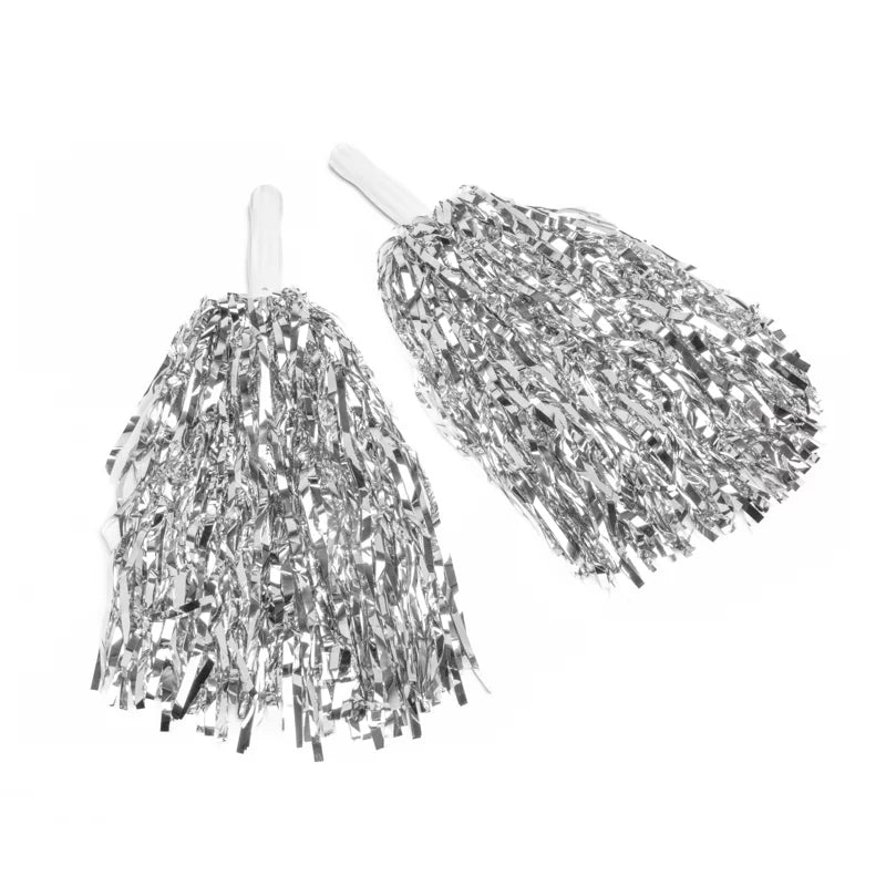 Cheerleader Pompom Silver